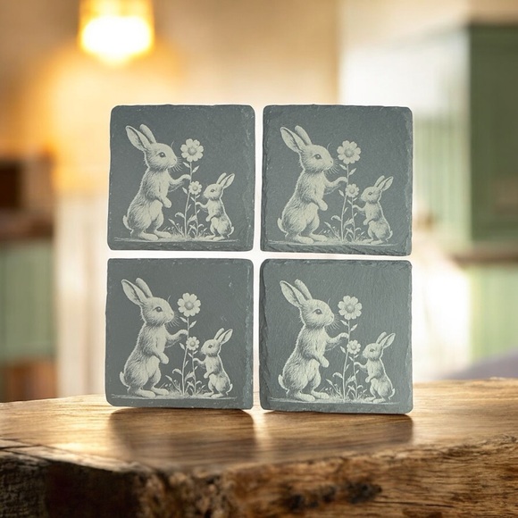 Gray Rabbit Design Coasters - Picture 1 of 2